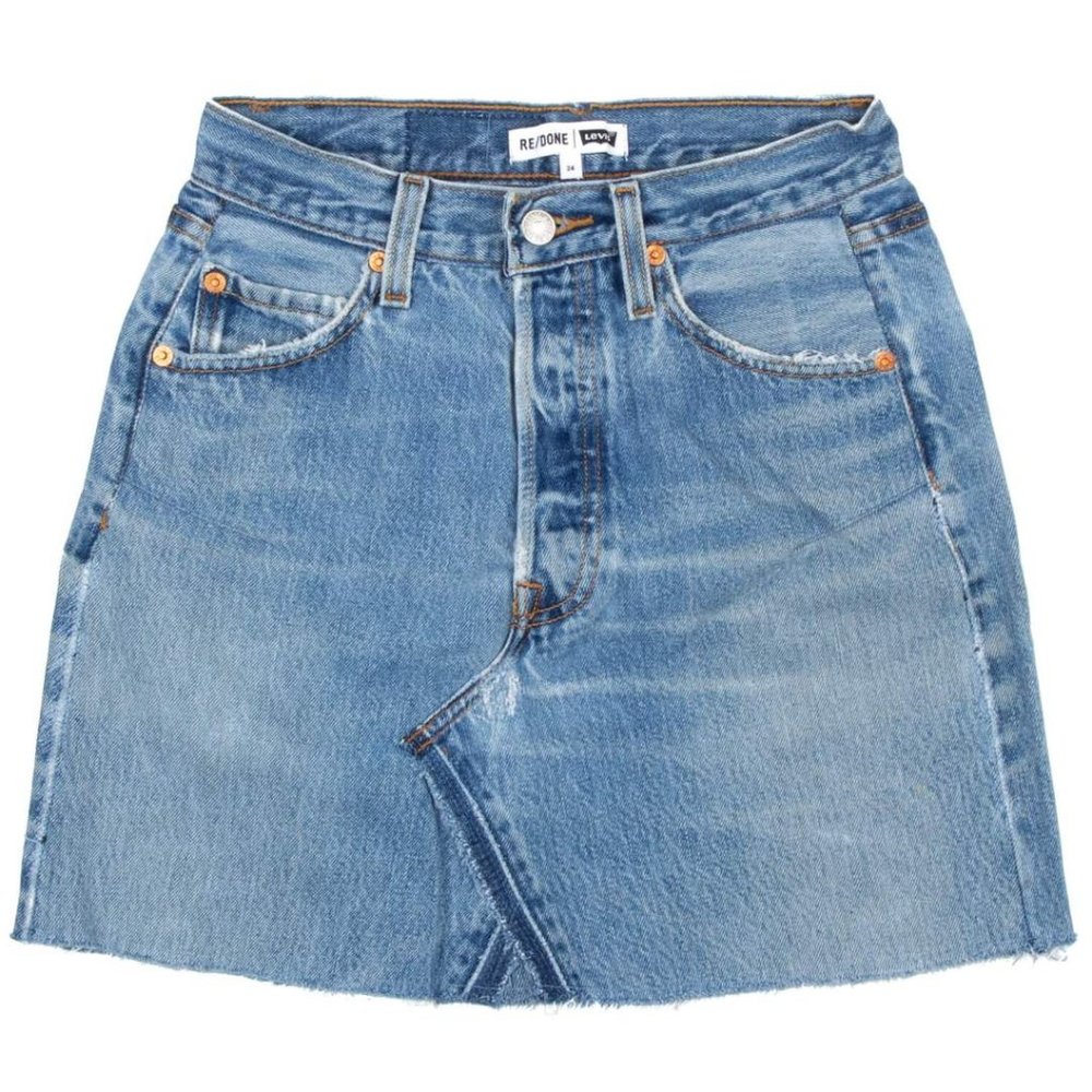 REDONE High Rise Mini Skirt